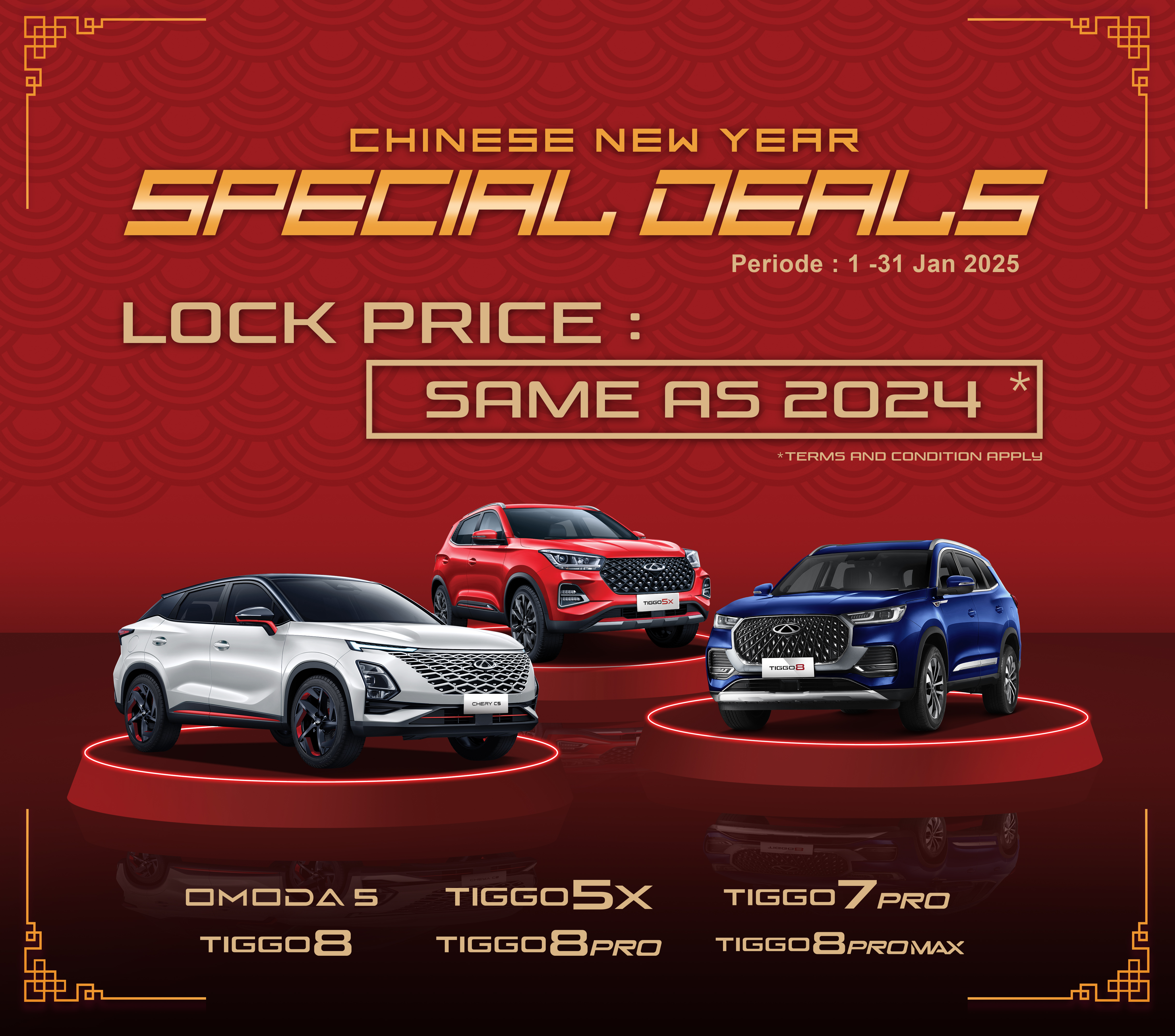 Hadirkan Program Chinese New Year Special Deals, Chery Berikan Harga Menarik Selama Januari 2025-image